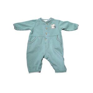 Vintage 90s Miniwear Green One Piece Dog 3/6 Months